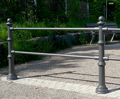 Dekorativ barrier pullerter med kugletop