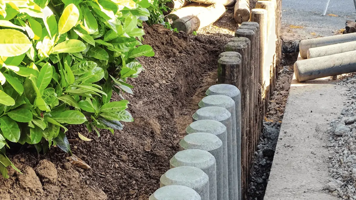 runde palisader med hulprofiler i genbrugsplast